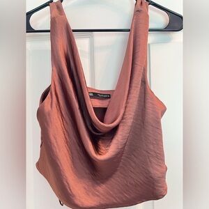 Zara crop top Satin